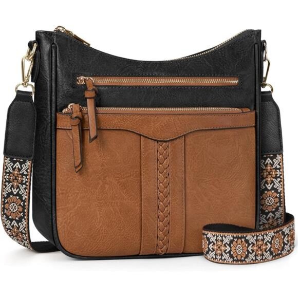 Crossbody Bags, Trendy Handbags Lightweight Black Brown - Picture 1 of 6